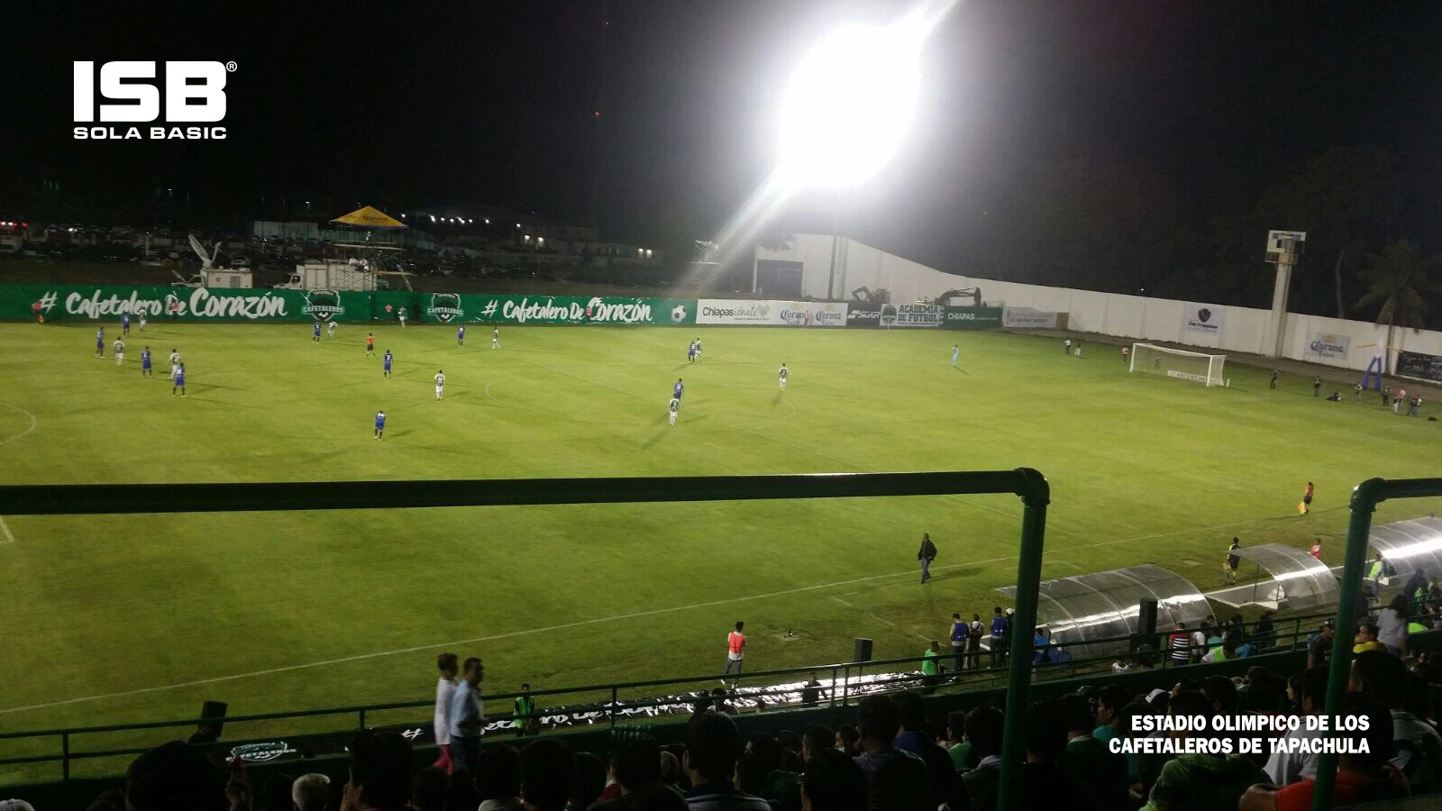 Iluminación en el estadio Olímpico de Tapachula CAFETALEROS